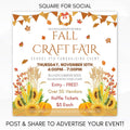 editable neighborhood HOA school pto fundraiser fall social media template